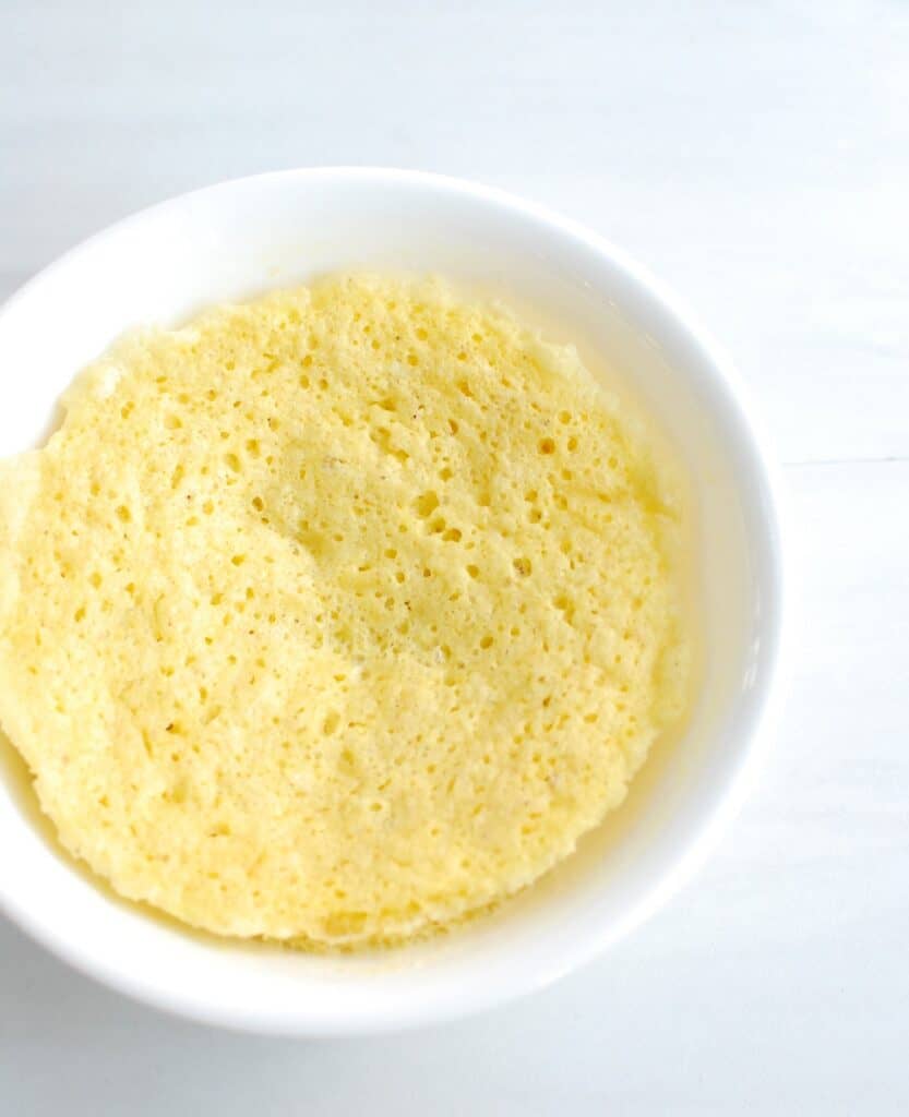 a bowl with keto friendly microwaved bread a bowl with keto friendly microwaved bread