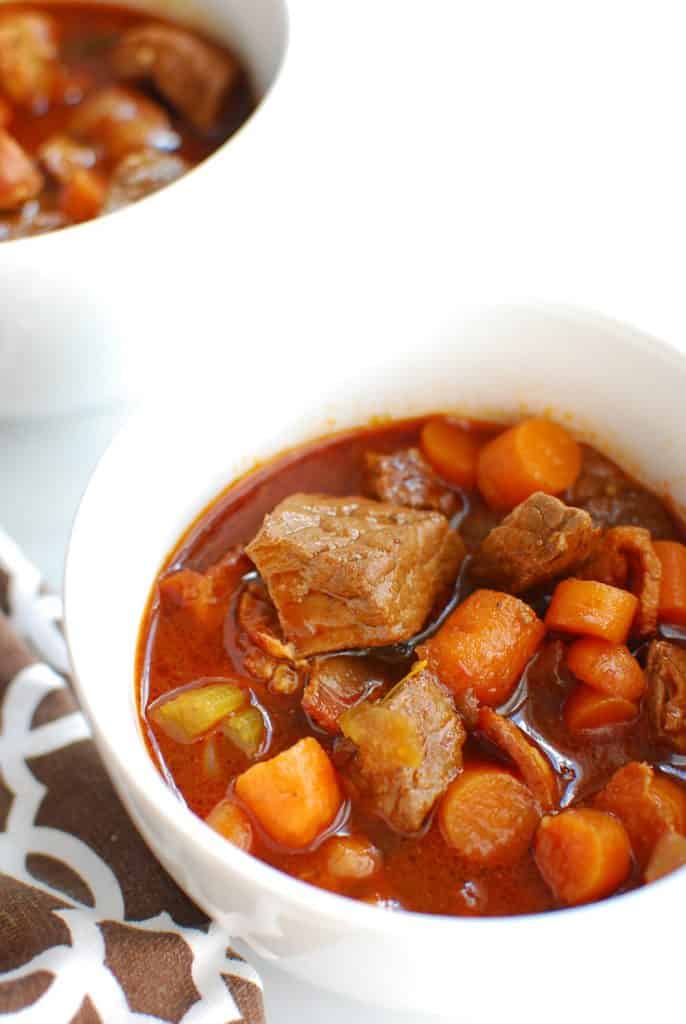 A close up of a mug of keto beef stew A close up of a mug of keto beef stew