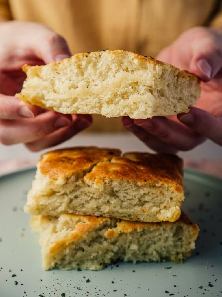 Keto Cornbread being cut into Slices - Yummy Keto Cooking Keto Cornbread being cut into Slices - Yummy Keto Cooking