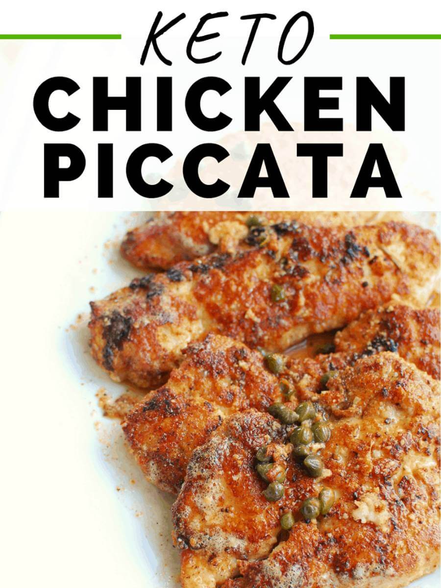 keto chicken piccata recipe on a white plate - Yummy Keto Cooking keto chicken piccata recipe on a white plate - Yummy Keto Cooking