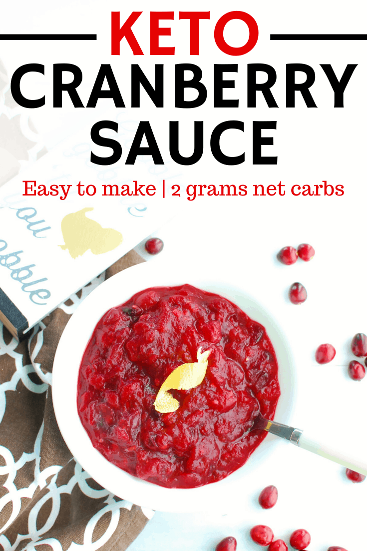 A white bowl full of keto cranberry sauce A white bowl full of keto cranberry sauce