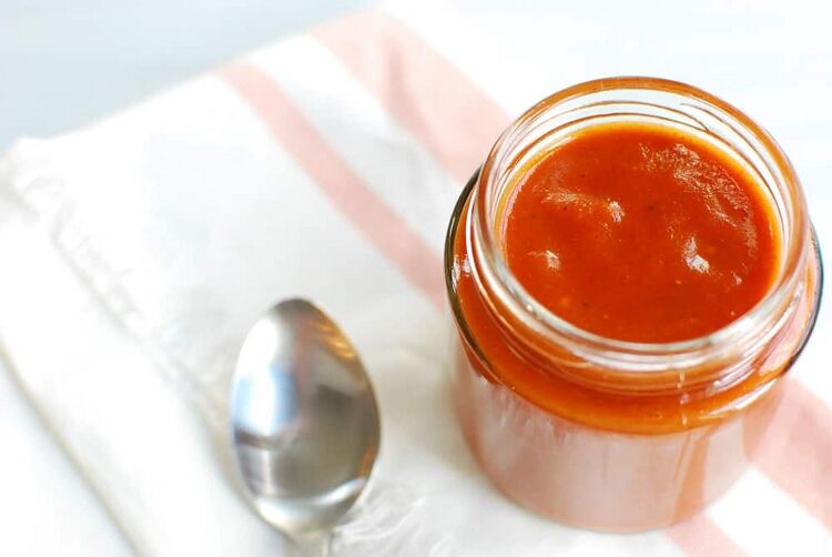 Keto BBQ Sauce in a small jar